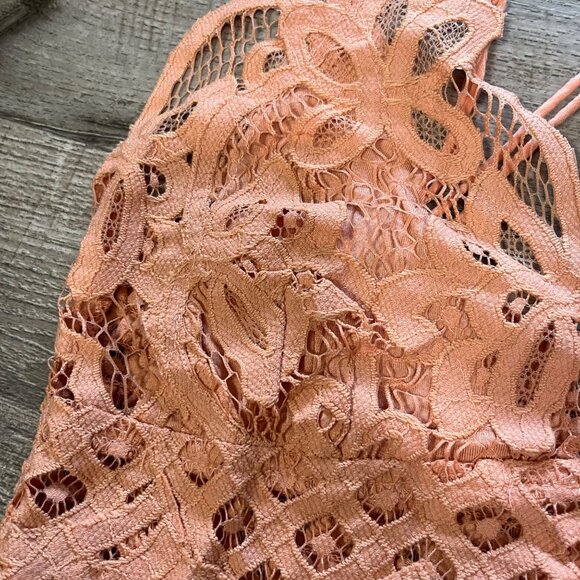 Free People Adella It Orange Lace Strappy Bralette NWT Women’s Size M - Picture 3 of 8